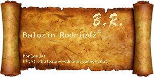 Balozin Rodrigó névjegykártya
